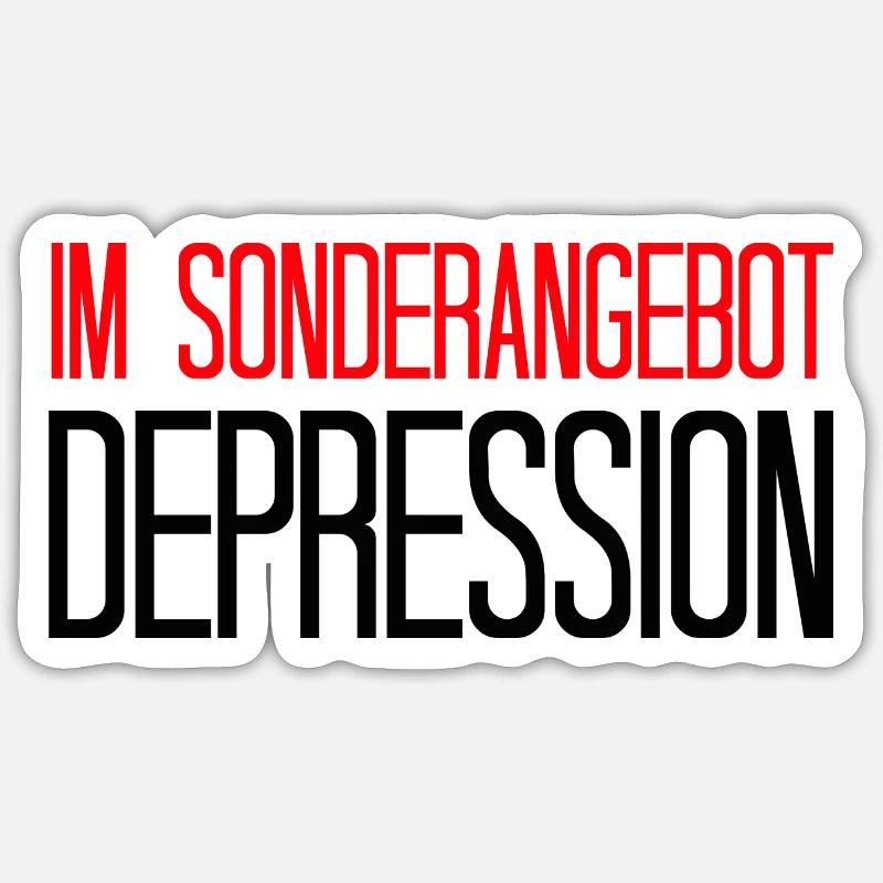 depression Sticker Größe S (10 x 10 cm)