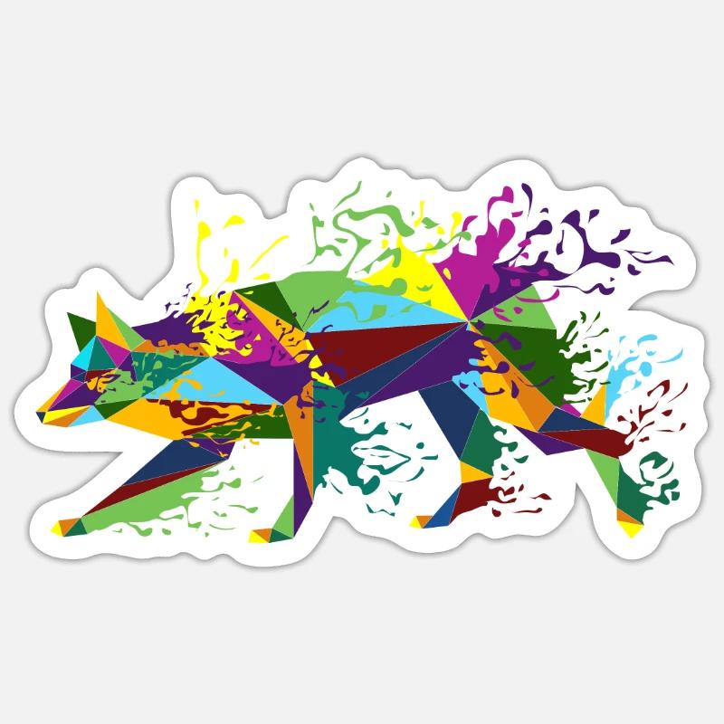 Border collie éclaboussant Sticker taille S (10 x 10 cm)