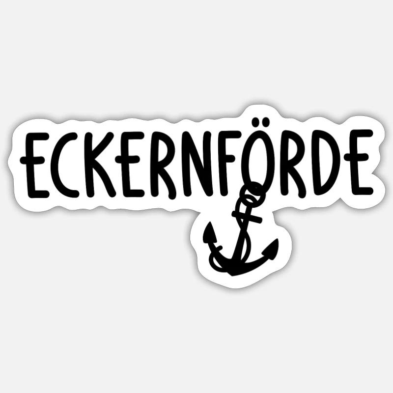Eckernförde - Sticker Größe S (10 x 10 cm) - Mattweiß