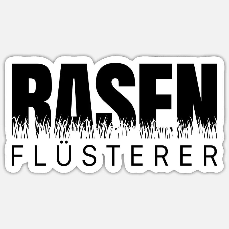 Rasenflüsterer - Rasen Flüsterer Gärtner Garten Sticker Größe S (10 x 10 cm)