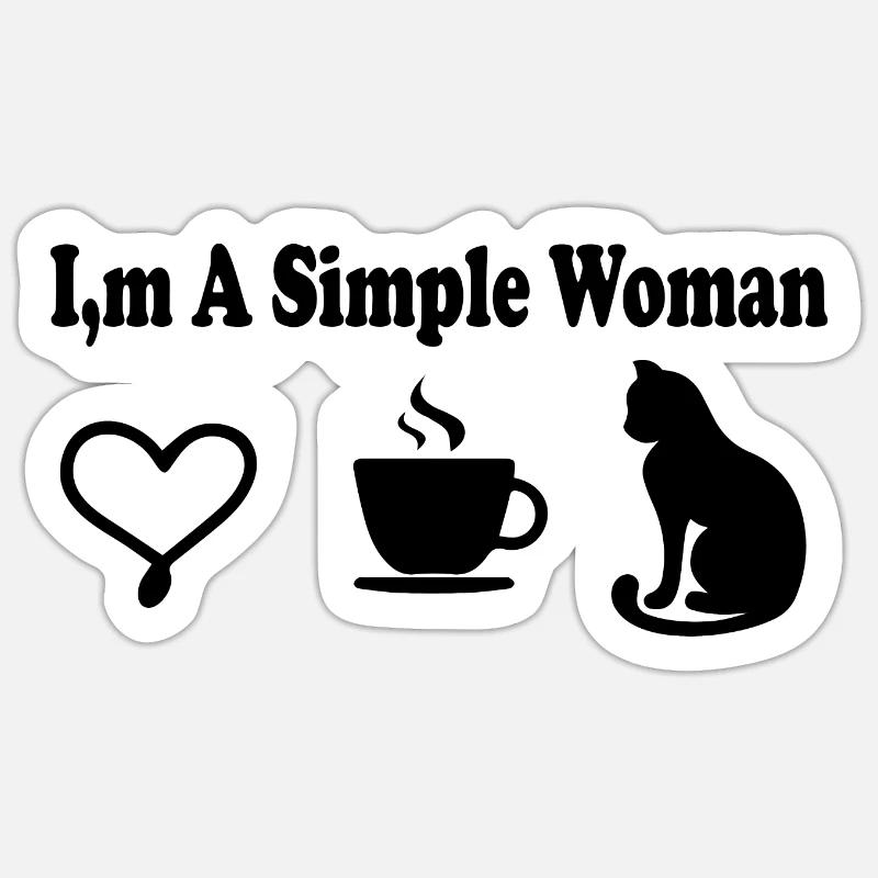 Chat Chat - Sticker taille S (10 x 10 cm) - blanc mat