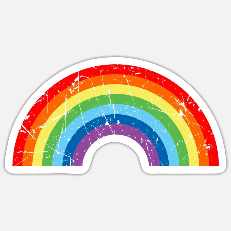 Rainbow - Sticker size S (10 x 10 cm) - white matte