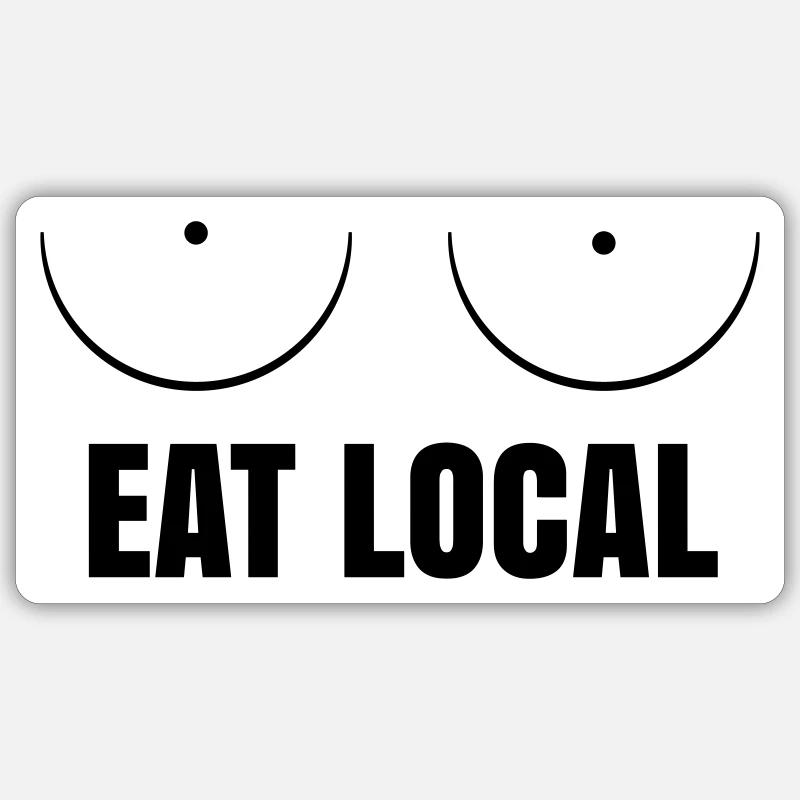 Regional Essen - Brüste Brust Muttermilch Stillen Sticker Größe S (10 x 10 cm)