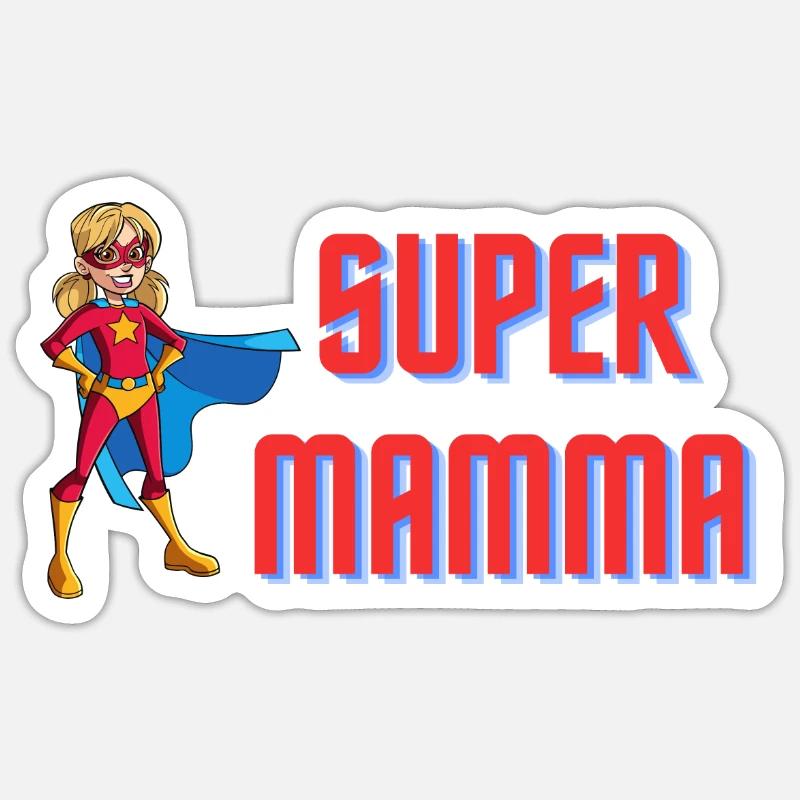 super Mutter - Sticker Größe S (10 x 10 cm) - Mattweiß