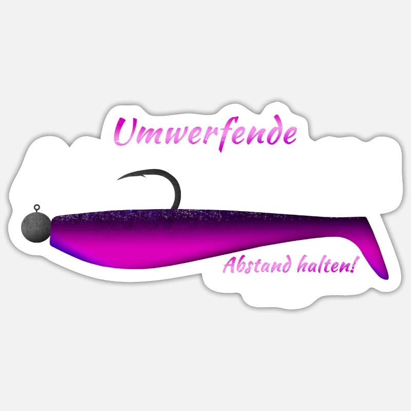 Stunning angler - Sticker size S (10 x 10 cm) - white matte