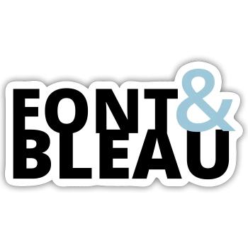 Font & Bleau - Sticker size S (10 x 10 cm) - white matte - Front