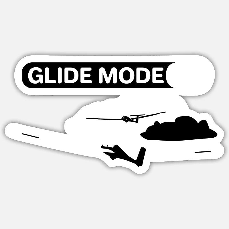Glider Gliding Glider Glider Pilot Pilot - Sticker size S (10 x 10 cm) - white matte