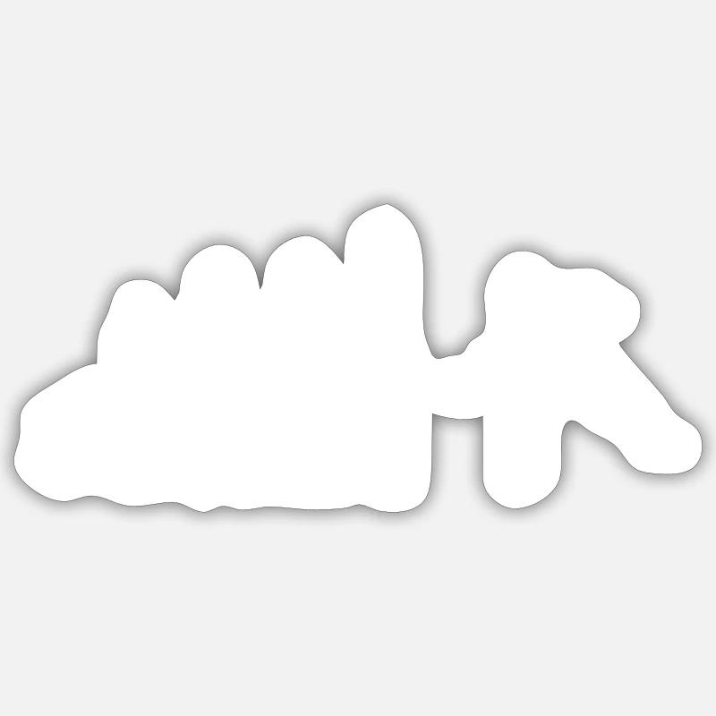 Table Tennis Evolution - Sticker size S (10 x 10 cm) - white matte