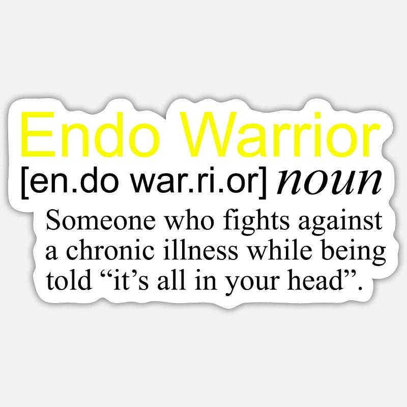 Définition Endo Warrior - Sticker taille S (10 x 10 cm) - blanc mat
