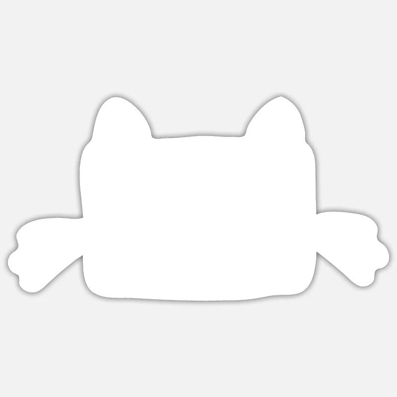 Cassette Cat Graphique Sticker taille S (10 x 10 cm)