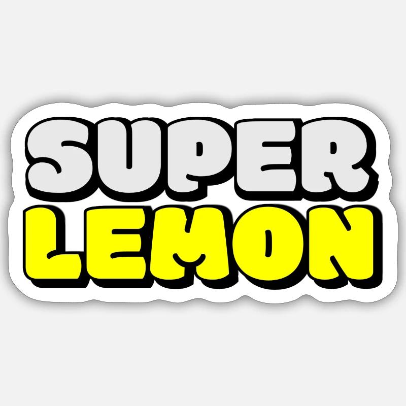 super lemon - Sticker taille S (10 x 10 cm) - blanc mat