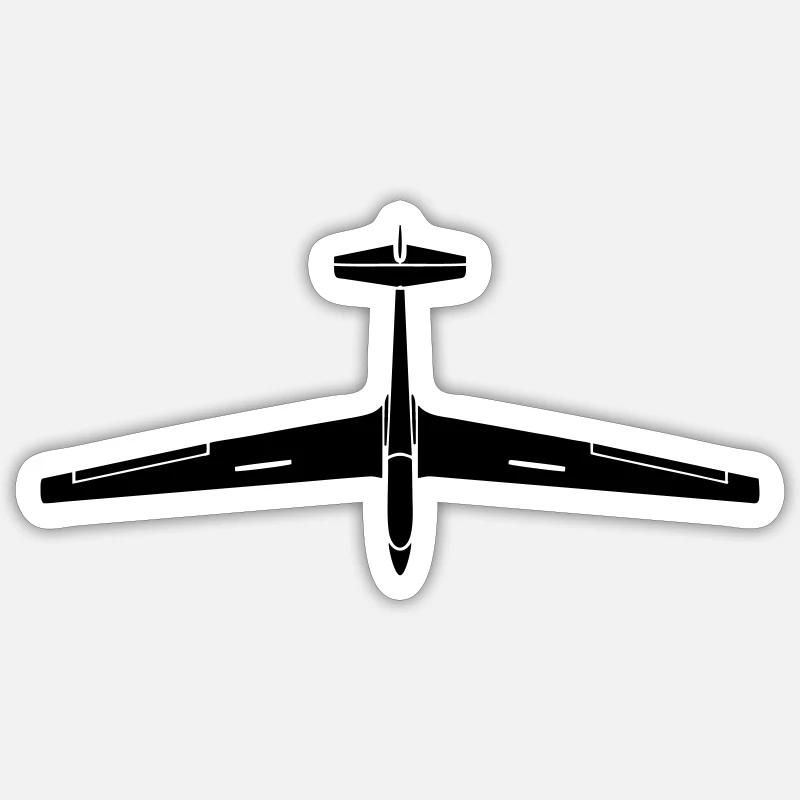 ask 13 glider glider glider glider - Sticker size S (10 x 10 cm) - white matte