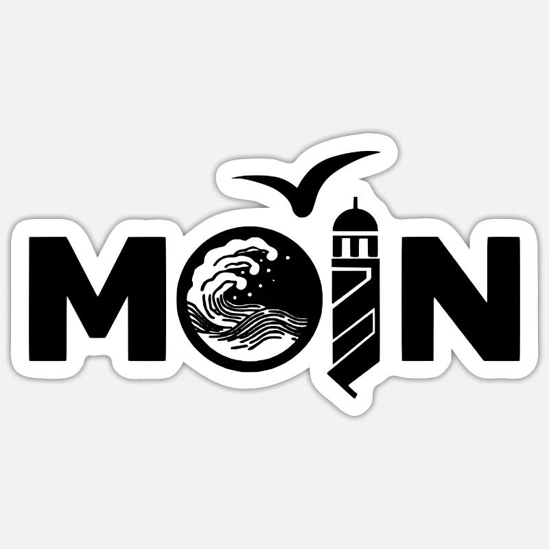 Moin typical North German Sticker size S (10 x 10 cm)
