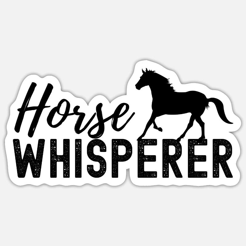 Cheval - Sticker taille S (10 x 10 cm) - blanc mat