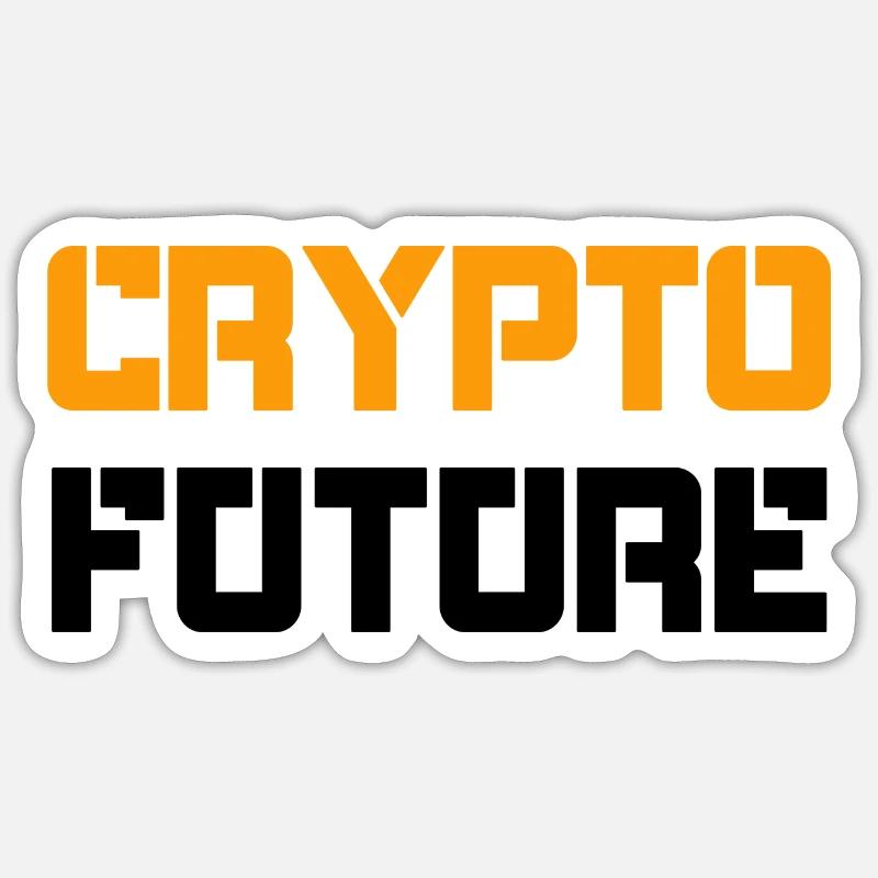 CRYPTO FUTURE Kryptowährungen Blockchain Sticker Größe S (10 x 10 cm)
