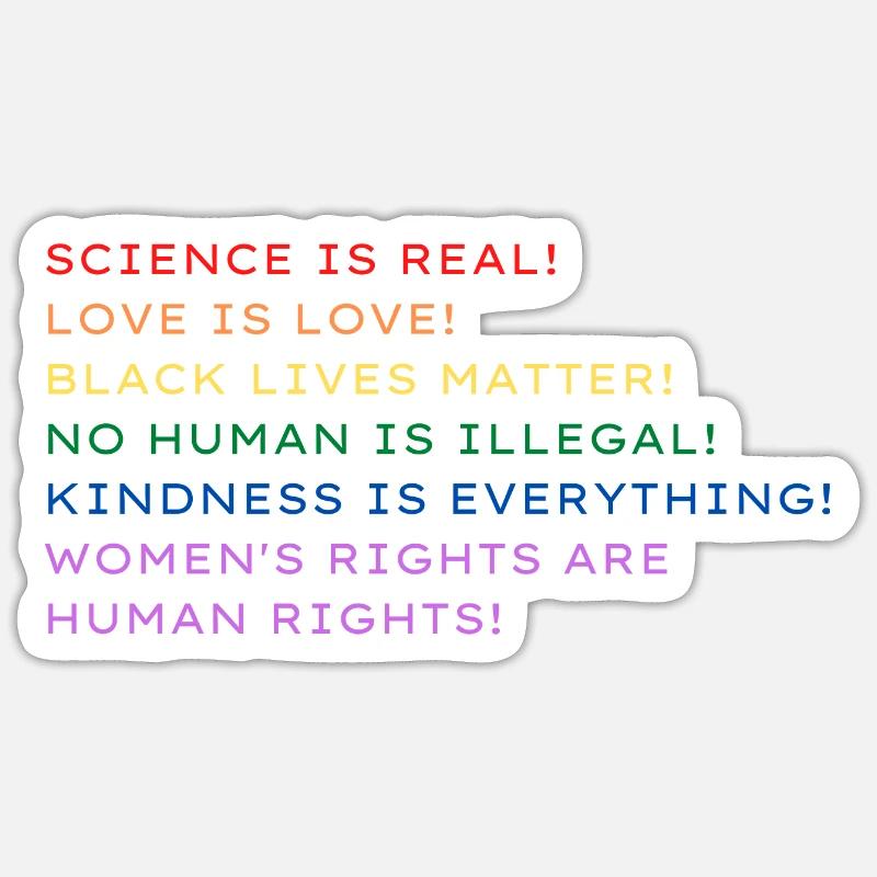Science is real! - Sticker Größe S (10 x 10 cm) - Mattweiß
