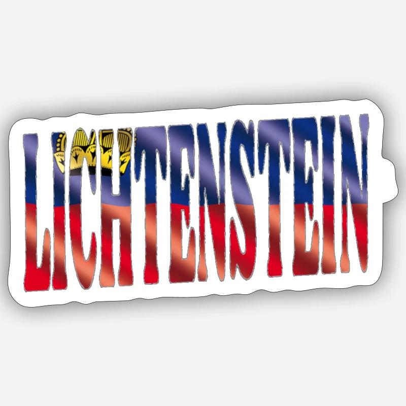 Lichtenstein - Sticker taille S (10 x 10 cm) - blanc mat