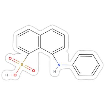 Molécule de lipase - Formule structurale colorée - Sticker taille S (10 x 10 cm) - blanc mat - Devant