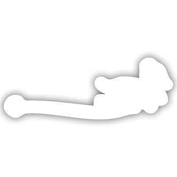 Cat thread wool kitten - Sticker size S (10 x 10 cm) - white matte - Front