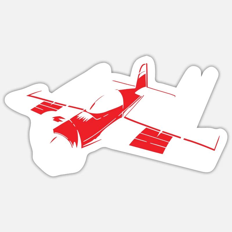 Model flight - Sticker size S (10 x 10 cm) - white matte