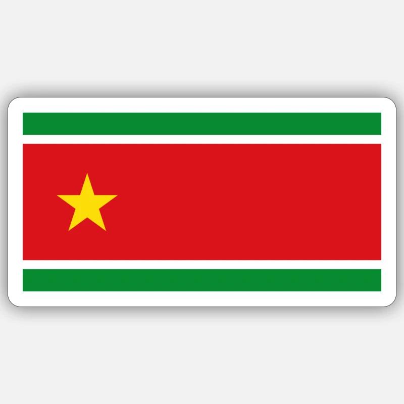 GwadaFlag - Sticker taille S (10 x 10 cm) - blanc mat