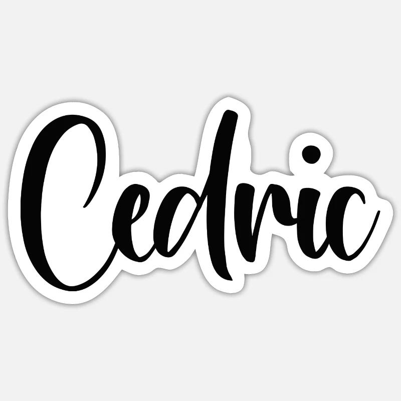 Cédric - Sticker taille S (10 x 10 cm) - blanc mat
