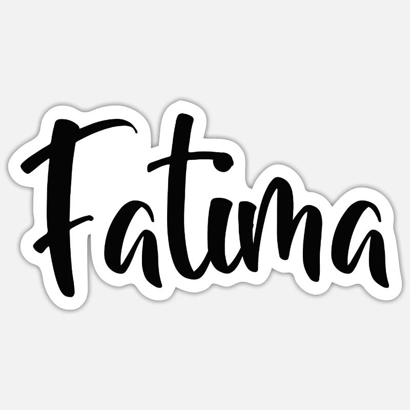 Fatima - Sticker taille S (10 x 10 cm) - blanc mat