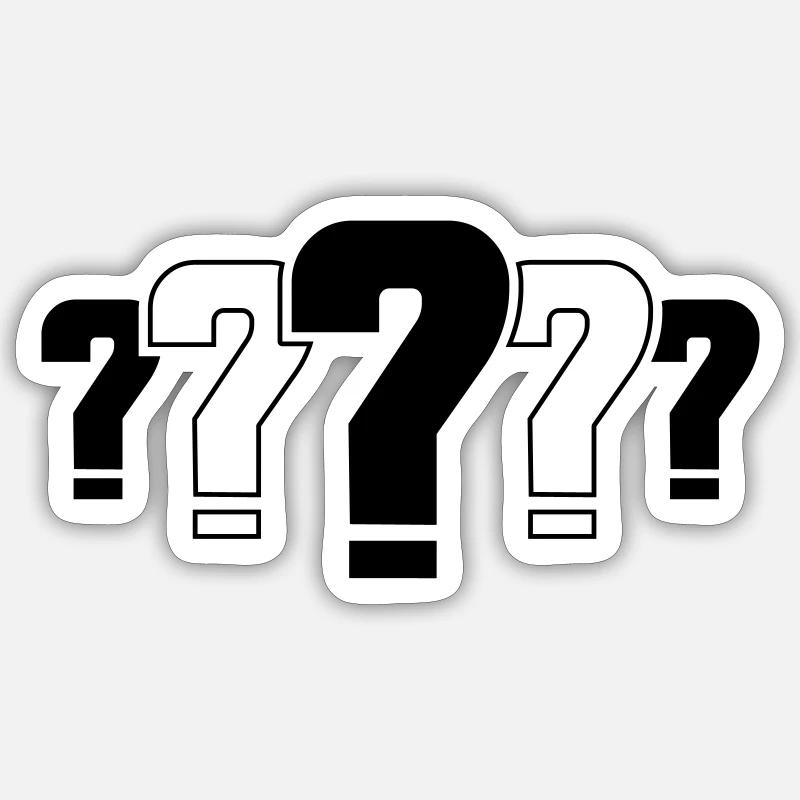 question mark icon Sticker size S (10 x 10 cm)