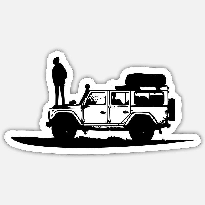 Defender LR - Sticker Größe S (10 x 10 cm) - Mattweiß