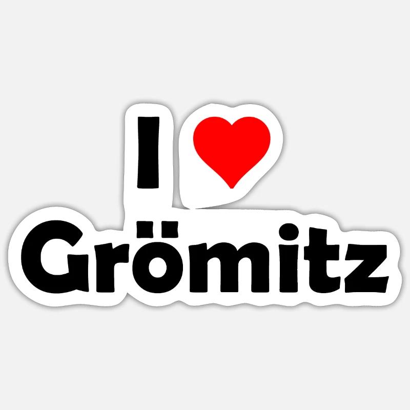 Grömitz - Ostsee - Schleswig Holstein - Ostseebad - Sticker Größe S (10 x 10 cm) - Mattweiß