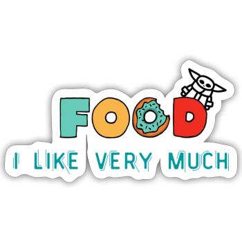 Food - Sticker size S (10 x 10 cm) - white matte - Front