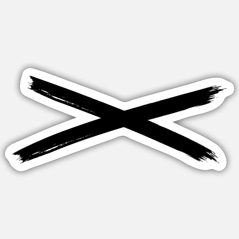 Croix Sticker taille S (10 x 10 cm)
