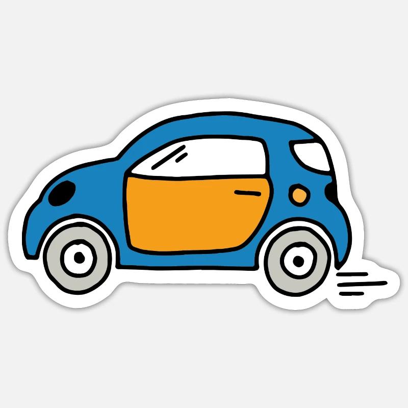 Auto - Sticker Größe S (10 x 10 cm) - Mattweiß