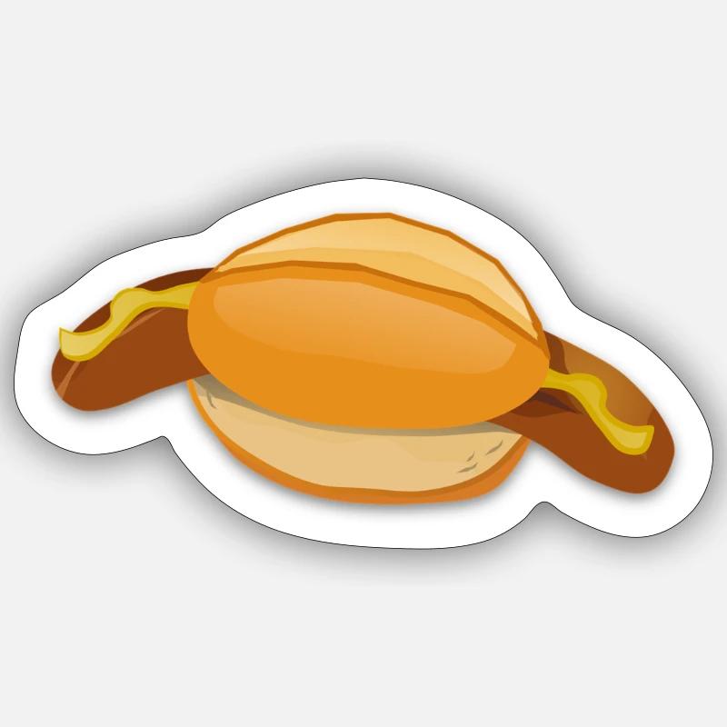 Thüringer Bratwurst Wurst Rostbratwurst - Sticker Größe S (10 x 10 cm) - Mattweiß