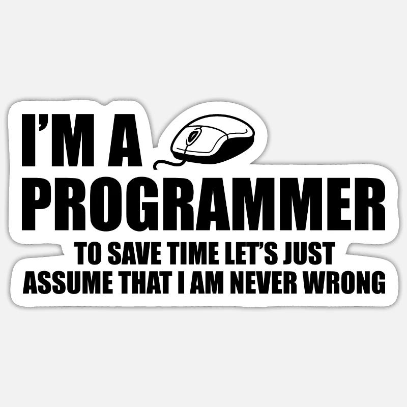Programmer Programming Computer Science Gift Sticker size S (10 x 10 cm)