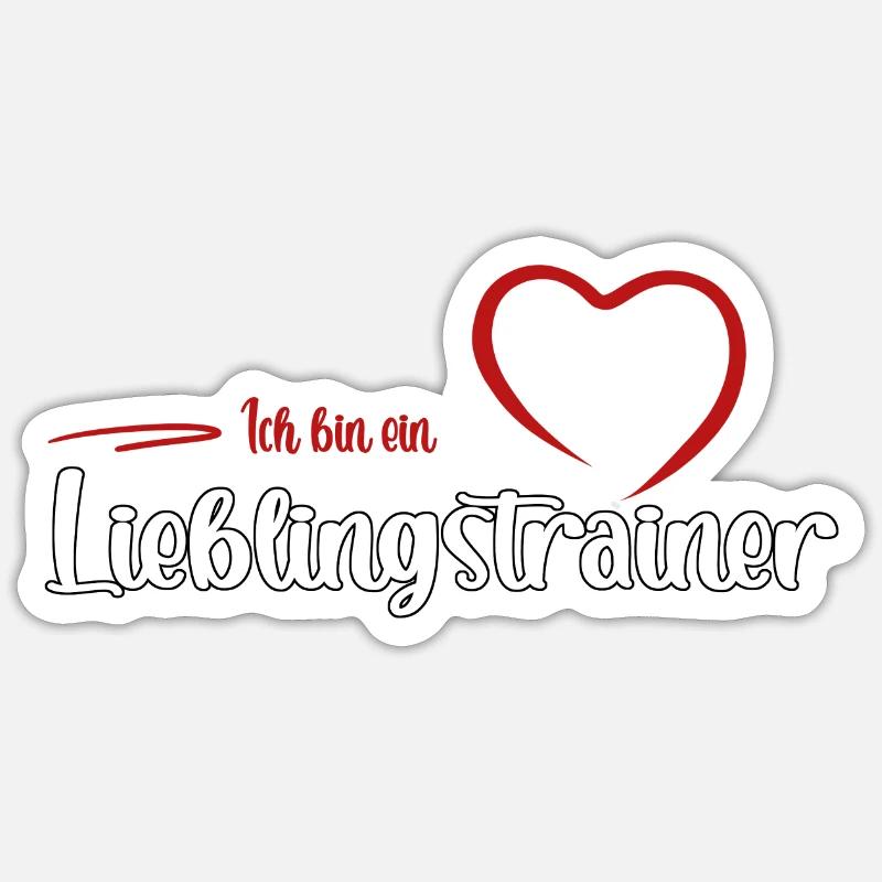 Ich bin ein Lieblingstrainer - Sticker Größe S (10 x 10 cm) - Mattweiß
