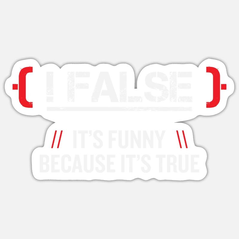 False Programmer - Sticker size S (10 x 10 cm) - white matte