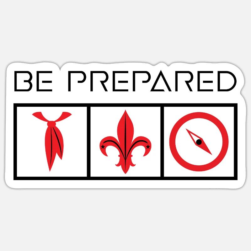 Scout: preparati - Sticker formato S (10 x 10 cm) - bianco opaco