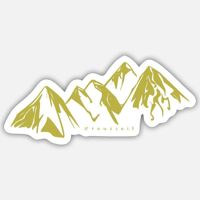 mountains - Sticker size S (10 x 10 cm) - white matte