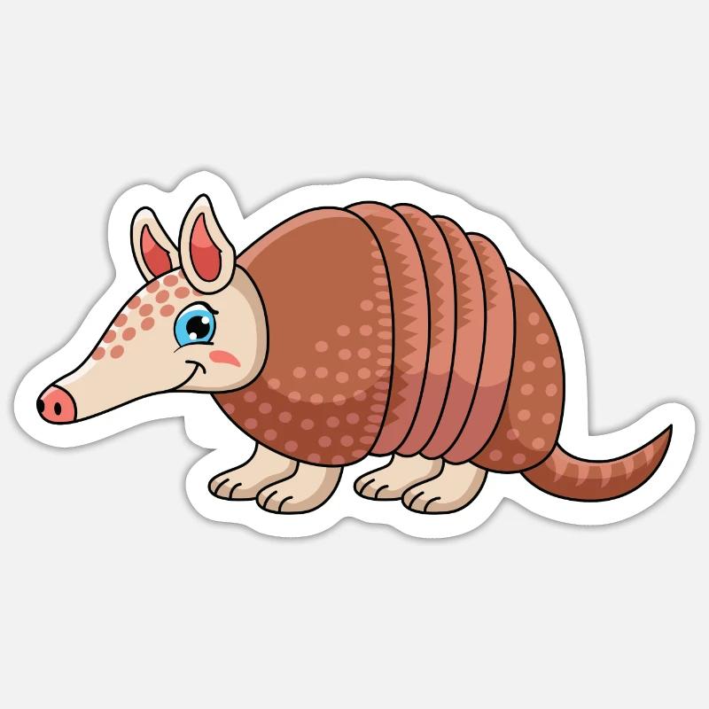 Armadillo - Sticker size S (10 x 10 cm) - white matte