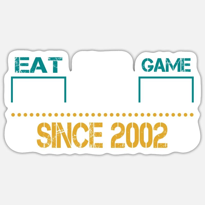 Eat, Sleep, Game, Repeat, Controller, since 2002 Sticker taille S (10 x 10 cm)