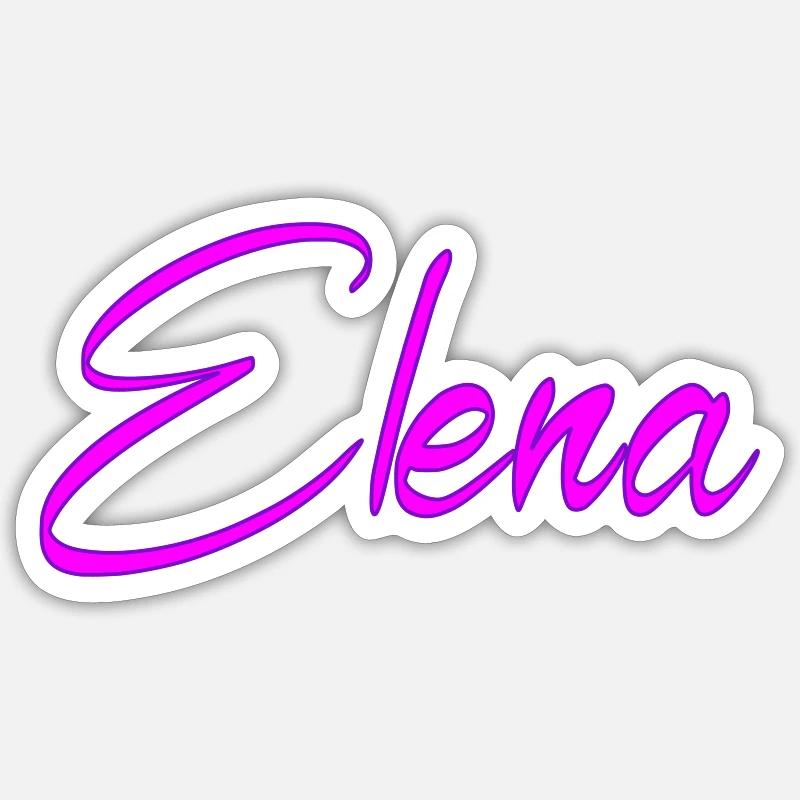 Elena - Sticker size S (10 x 10 cm) - white matte