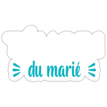 témoin du marié - Sticker taille S (10 x 10 cm) - blanc mat - Devant