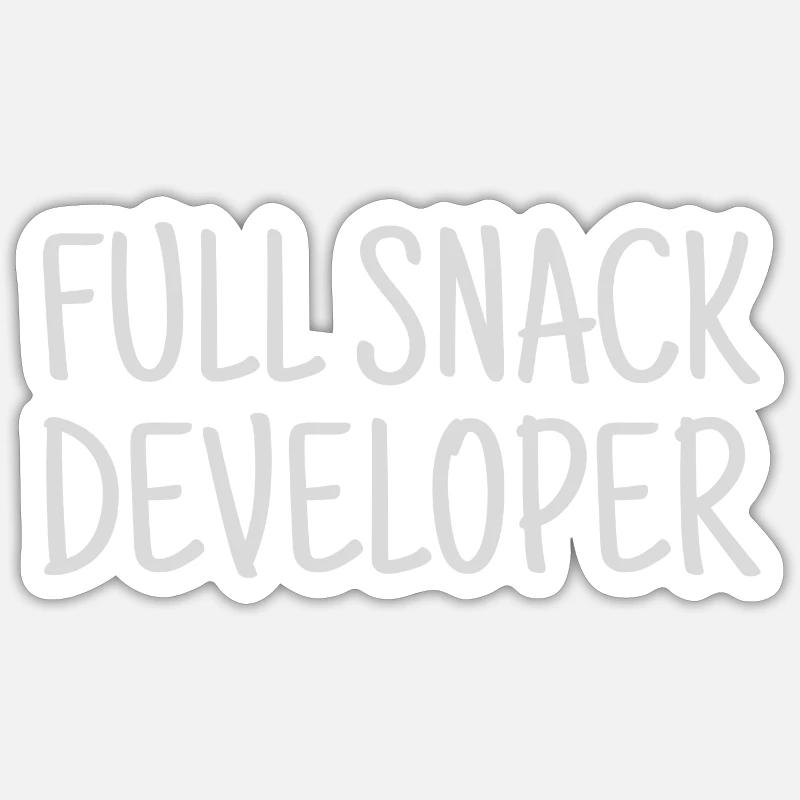 Full snack developer - Sticker size S (10 x 10 cm) - white matte