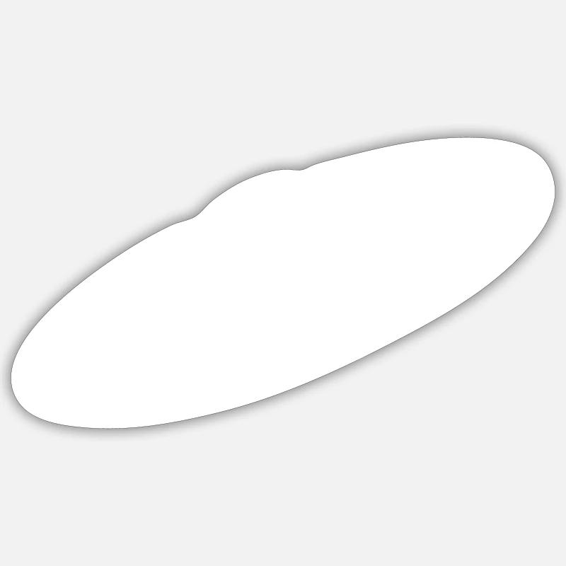 Saturn med ringe - Saturn ring - Sticker størrelse S (10 x 10 cm) - mat hvid