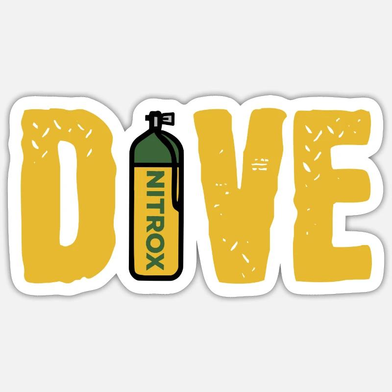 Plongée Nitrox Diver Suba Plongée Plongeurs Sticker taille S (10 x 10 cm)
