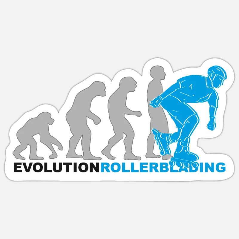 evolution rollerblading, Inline Skates, skaten Sticker Größe S (10 x 10 cm)