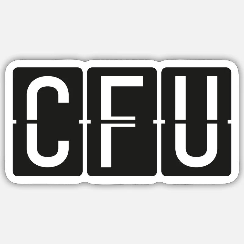 CFU - Sticker Größe S (10 x 10 cm) - Mattweiß