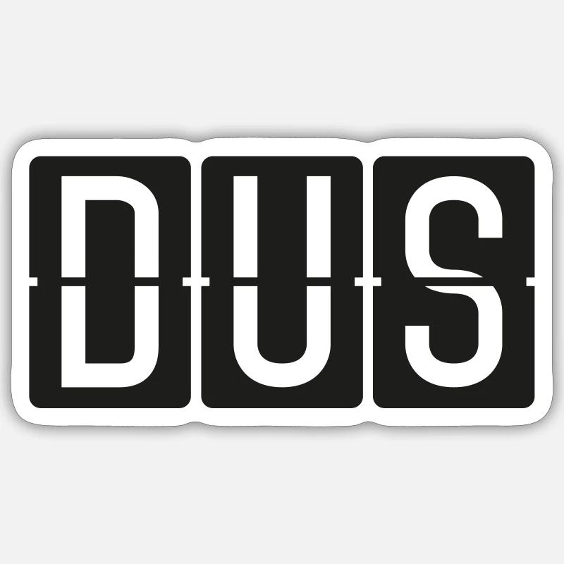 Dusseldorf - Sticker taille S (10 x 10 cm) - blanc mat