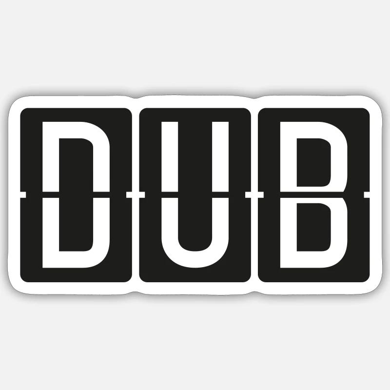 Dublin - Sticker taille S (10 x 10 cm) - blanc mat